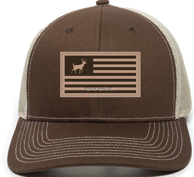 BROWN/KHAKI DEER FLAG CAP