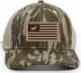 LEATHER PATCH DEER FLAG CAP