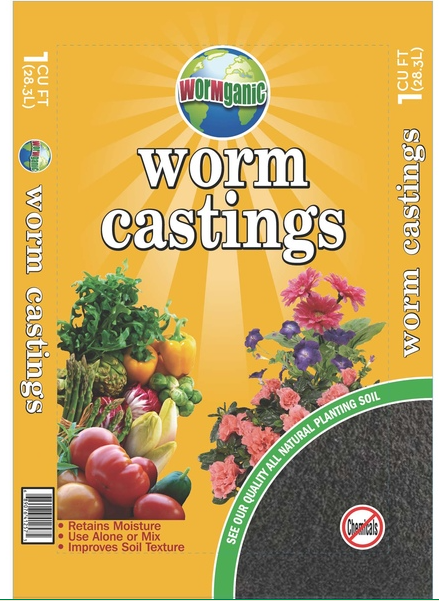 ORGANIC WORM CASTINGS 1 CU FT