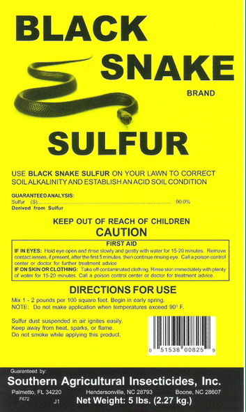 BLACK SNAKE SULFUR 5LB
